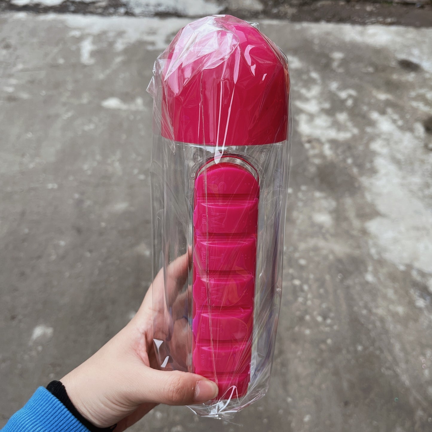 Water Bottle Pill Organizer Cup