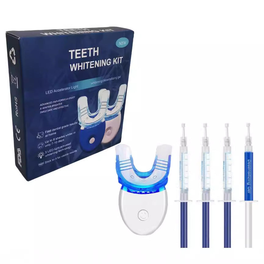 LED Teeth Whitening Kit ? Blue Light & Whitening Gel