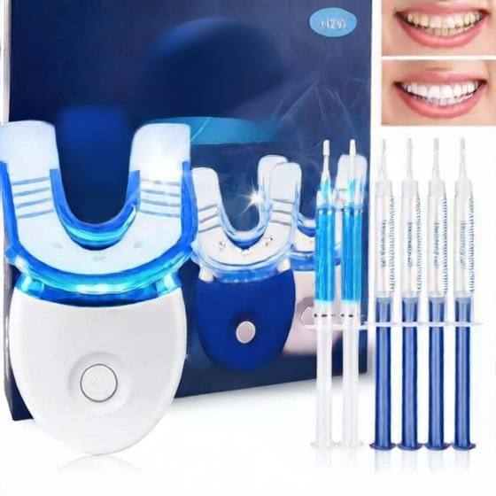 LED Teeth Whitening Kit ? Blue Light & Whitening Gel