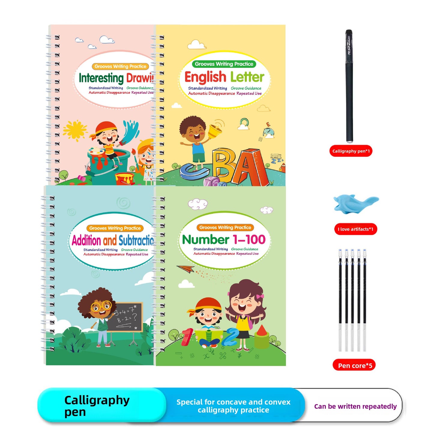 Childrens Magic Copybooks  Reusable Handwriting Practice Books for Kids