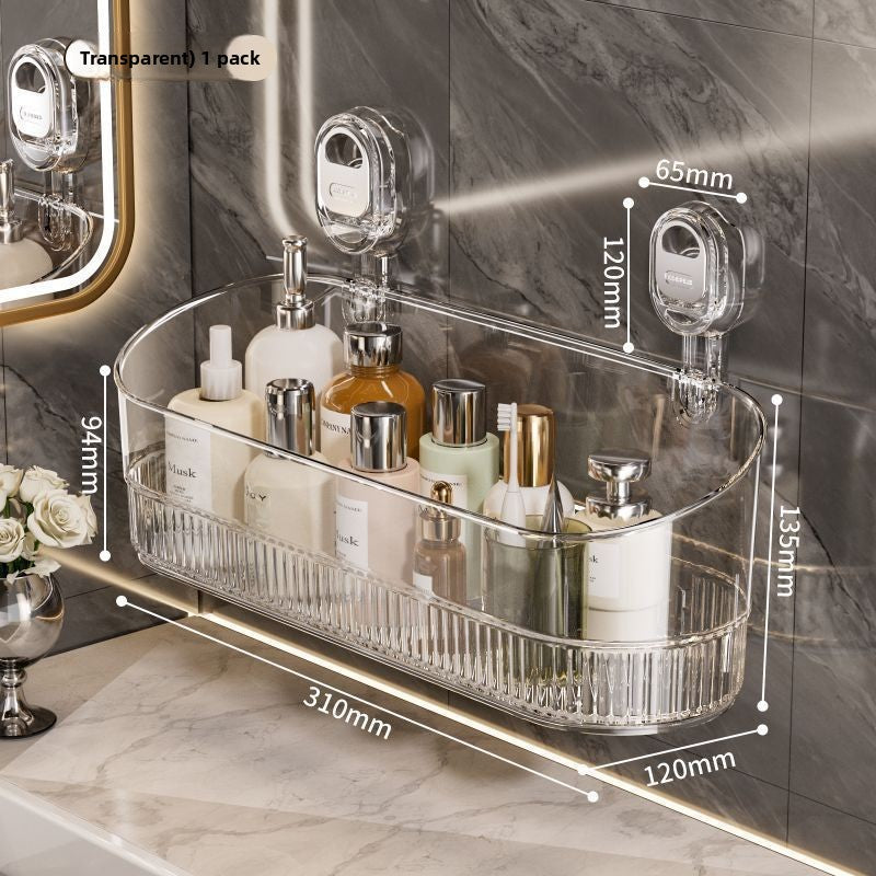 Suction Cup Storage Rack Container ? No-Drill Wall Organizer