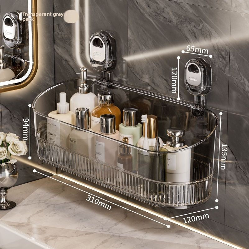 Suction Cup Storage Rack Container ? No-Drill Wall Organizer