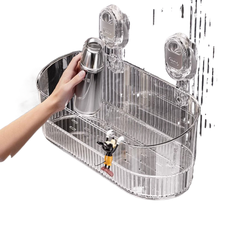 Suction Cup Storage Rack Container ? No-Drill Wall Organizer