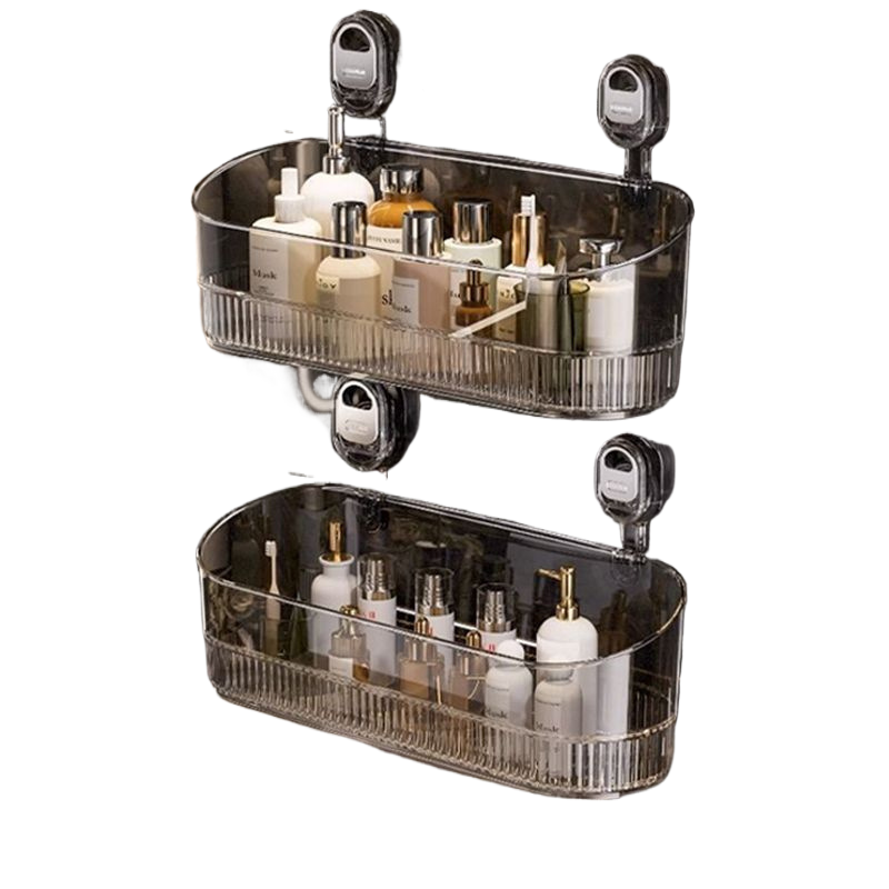 Suction Cup Storage Rack Container ? No-Drill Wall Organizer