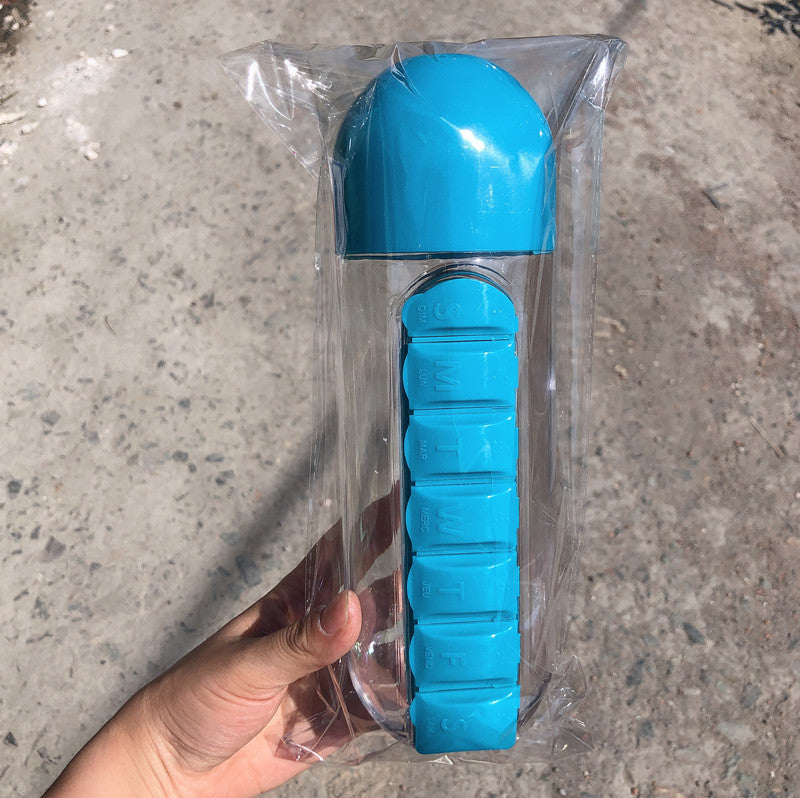 Water Bottle Pill Organizer Cup