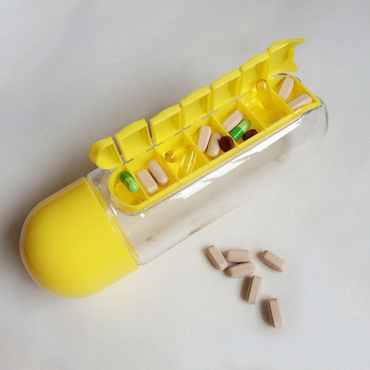 Water Bottle Pill Organizer Cup
